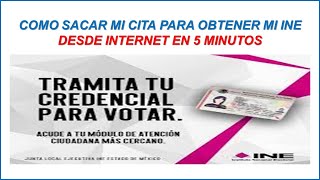 Como Sacar mi Cita para el INE desde Internet en México 2024 [upl. by Adnamahs]