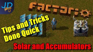 Factorio Solar and Accumulators ⚙️ From Hand Building to Blueprinting ⚙️ Tips and Tricks Done Quick [upl. by Yenhoj]