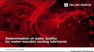 Determination of water quality for watermiscible cooling lubricants [upl. by Marquis]