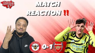 Brentford 01 Arsenal  Troopz Match Reaction  KING KAI TO THE RESCUE [upl. by Nyrtak192]