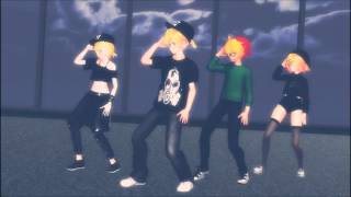 【MMD】Rude Boy  Hip Hop Len [upl. by Ardried529]