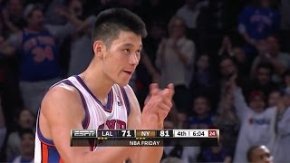 Jeremy Lin Full Highlights 20120210 vs Lakers  38 Pts 7 Assists Linsenity [upl. by Lumbye547]