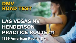 Las Vegas NV  Henderson 1 ☑️ Real DMV Driving Exam Practice Route [upl. by Ahgem]