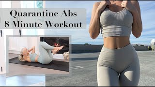 Quarantine Abs  My 8 Minute GoTo Cinch Waist Workout [upl. by Idnyl197]