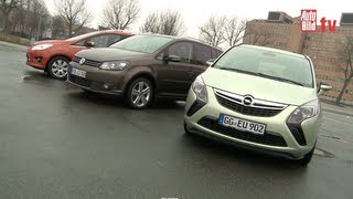 VW Touran Opel Zafira Tourer Ford Grand CMax  OpelVan greift Touran an [upl. by Adelia]