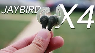 Jaybird X4 Wireless Sport Headphones handson a waterproof design finally [upl. by Enrobialc155]