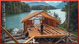 Man Spends 15 YEARS Building Amazing River CABIN  Start to Finish by DmitryLukinDIY [upl. by Bergstein]