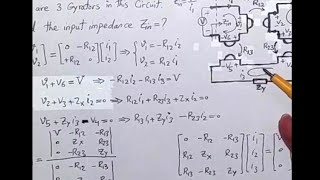 Gyrator circuit example and how to find input impedance using KVL and mesh [upl. by Giulia]