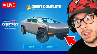 Unlocking TESLA CYBERTRUCK in FORTNITE Free [upl. by Schnell]