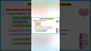 Treatment of hypothyroidism thyroid disease pathology made easy youtube shorts medical shorts [upl. by Gaidano817]