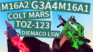 ranking EVERY NEW GUN in phantom forces and M16A1 BEST SETUP and colt mars BEST SETUP [upl. by Ynnavoig]