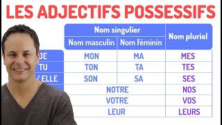 Les adjectifs possessifs en français 📋 [upl. by Topliffe]