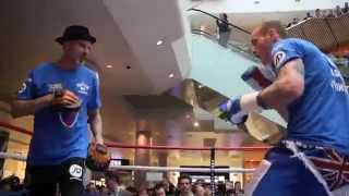 GEORGE GROVES amp PADDY FITZPATRICK PAD WORKOUT  WESTFIELD  FROCH v GROVES 2 [upl. by Ennazus19]