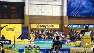 Selangor Badminton Open 2012 14  MS D1 finals Chong Wei Feng Vs Iskandar [upl. by Lacsap956]