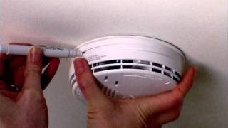 Replace battery in Ei141 smoke alarm [upl. by Deckert]