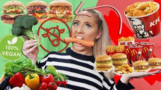 I ONLY ate VEGAN food for 24 hours  and this is what happened [upl. by Kcirre463]