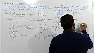 Methods of preparation of phenol  Dows method amp From benzene Sulphonic acid  12th class  ch11 [upl. by Cherianne896]