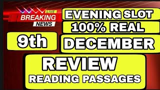 9 December ielts exam review listening and reading overview  9 december ielts exam answers reading [upl. by Animaj384]