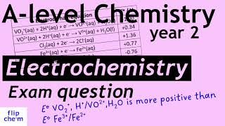 Electrochemistry Alevel Chemistry exam question and overview of the standard hydrogen electrode [upl. by Onek160]