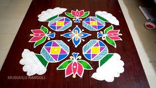 pongal kolam 2018 pongal kolam rangoli designs with dots pongal pot kolam pongal pots rangoli [upl. by Lora]