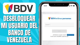 Cómo DESBLOQUEAR Mi Usuario Del Banco De Venezuela [upl. by Sterner722]