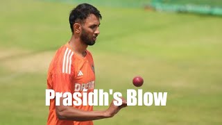 Prasidh Suffers Quadriceps Injury During Ranji Match [upl. by Nytsirk438]