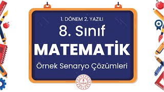 8 Sınıf Matematik 1 Dönem 2 Yazılı Örnek Senaryo Çözümleri [upl. by Chessy]