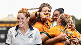 Wallaroos react to a soldout Eden Park for their first game of the Womens Rugby World Cup [upl. by Suh710]