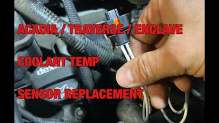 Replacing the coolant temperature sensor on a GMC Acadia [upl. by Yoho953]