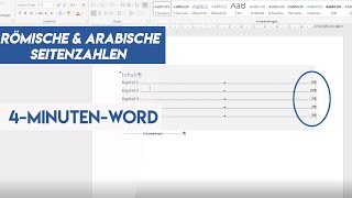 Römische amp arabische Seitenzahlen in einem Dokument  Microsoft Word [upl. by Gnos]