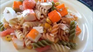 ENSALADA DE PASTA Rápida y riquísima Tus recetas de cocina [upl. by Fabe]