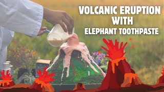 Volcanic Eruption using Elephant Toothpaste Experiment🌋 [upl. by Alyakcim]