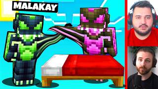 Malakay a INNEBUNIT pe BEDWARS cu iRafael pe Minecraft [upl. by Yelhak571]