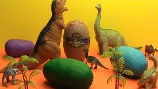 🥚 🦖 Dinosaur Egg Challenge  🦖🦕 TRex Ranch Dinosaur Videos [upl. by Erine]