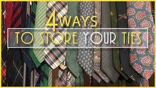 my1928 Tie Storage  4 Ways to Store Your Ties [upl. by Eceinart]