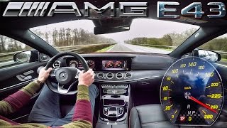 Mercedes E Class 2017 ACCELERATION amp TOP SPEED E43 AMG Autobahn Drive by AutoTopNL [upl. by Rome624]