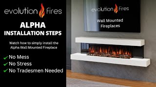 OnyxXL 72inch Wall Mounted Electric Fireplace Installation and Settings [upl. by Novihs]