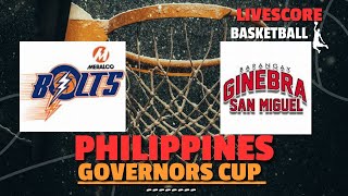 Meralco Bolts VS Barangay Ginebra San Miguel Philippine Basketball Governors Cup LIVESCORE [upl. by Gone599]