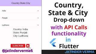 Country State City Dropdown with API Calls in Flutter [upl. by Rolyab]