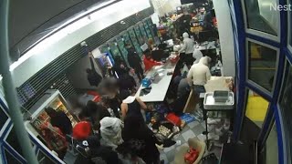 Video shows dozens of people ransacking store at Oakland gas station [upl. by Ydnar]