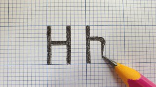 PISMO TECHNICZNE Typu B Litera H h10mm GRAPH LETTERING Letter H Technical drawing Tutorial [upl. by Haukom]