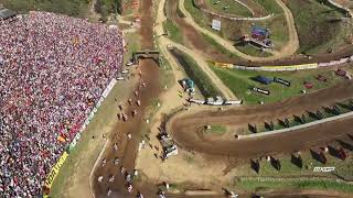 First lap from the Drone  RACE 2  Monster Energy FIM Motocross of Nations 2023 MXGP [upl. by Charmion762]