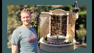 2 meter hoge WATERVAL in de TUIN bouwen ► EMIEL SCHAAP ◄ Build high Waterfall backyard [upl. by Nylesoy]