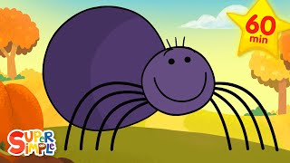 The Creepy Crawly Spider  More  Kids Halloween Songs  Super Simple Songs [upl. by Riker]