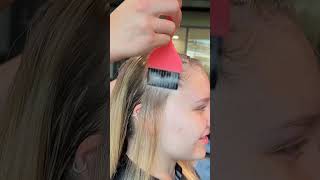 Watch me do a scalp treatment beautyschool beautyschoolstudent haircare hairstylist [upl. by Ehcar]