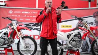 Honda reveals 2014 CRF250R  explains new specification [upl. by Eecyac916]