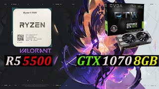 RYZEN 5 5500  GTX 1070 8GB  VALORANT Competitive Settings 1080p [upl. by Moffitt]