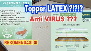 unboxing amp review topper matras QUANTUM virase green tea latex ANTI VIRUS  By TutoTech [upl. by Pros]