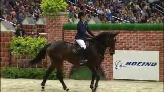 Jessica Springsteen and Lisona Winning the 25000 Puissance at 2014 WIHS [upl. by Lockwood]