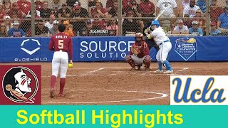 20 UCLA vs 5 Florida State Softball Game Highlights Feb 16 2024 [upl. by Mathilde787]